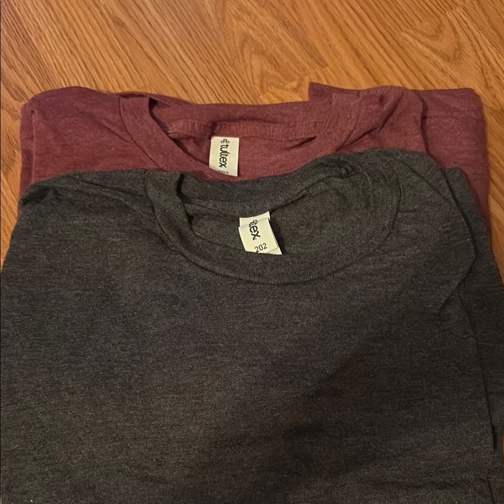 Tultex Red and Gray Short Sleeve Tees